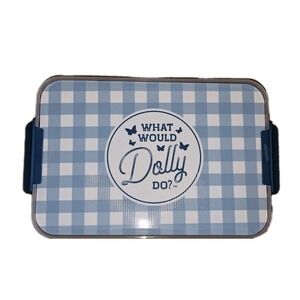 Dolly Parton 2025 Snack Storage Box WHAT WOULD DOLLY DO BLUE PLAID #859